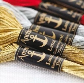 Anchor Lame Metallic Embroidery Thread, Stranded Thread - Antique Gold 303