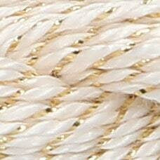 Anchor Metallic Pearl Cotton Embroidery Thread, Gold/White