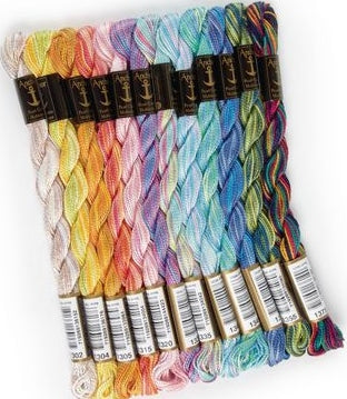 Anchor Perle Cotton/Pearl Cotton Embroidery Thread 5, Multicolour Set of 12