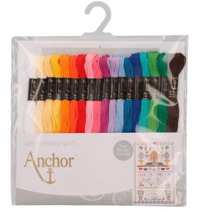 Anchor Stranded Cotton Thread Pack of 18 -Anchor Essentials Set