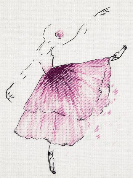 Anemone Flower Ballerina Cross Stitch Kit, Panna C1886