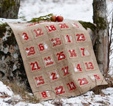 Christmas Advent Wall Hanging, Counted HALF Cross Stitch Kit