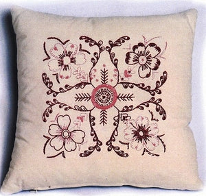 Embroidery Kit Kurbits Red, Modern Embroidery Cushion Cover