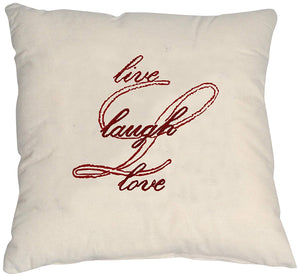 Embroidery Kit Live, Laugh, Love Red Modern Embroidery