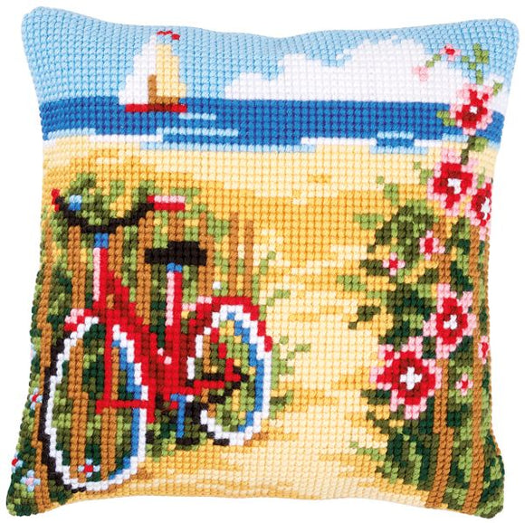 At the Beach CROSS Stitch Tapestry Kit, Vervaco PN-0148559