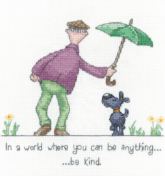Be Kind Cross Stitch Kit, Heritage Crafts