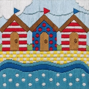 Beach Huts Long Stitch Kit, Anchor AL213