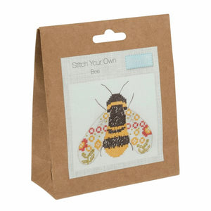 Floral Bee Cross Stitch Kit, Beginners Starter Kit