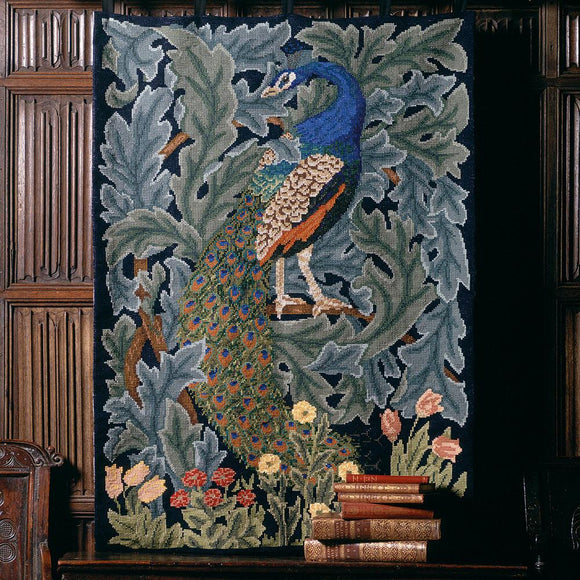 Beth Russell Needlepoint Tapestry Kit, Peacock Wallhanging/ Firescreen