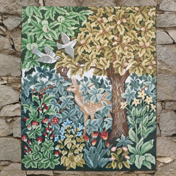 Beth Russell Needlepoint Tapestry Kit, Greenery Deer Wallhanging