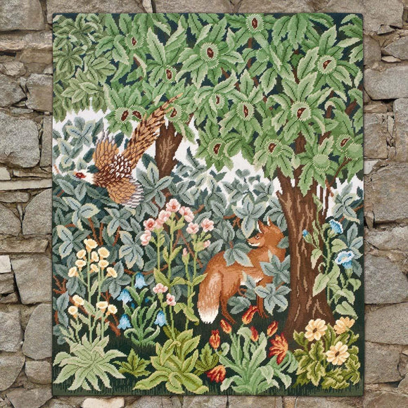 Beth Russell Needlepoint Tapestry Kit, Greenery Fox & Pheasant Wallhanging