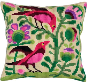 Birds Paradise Folk Art CROSS Stitch Tapestry Kit, Collection D'Art CD5295