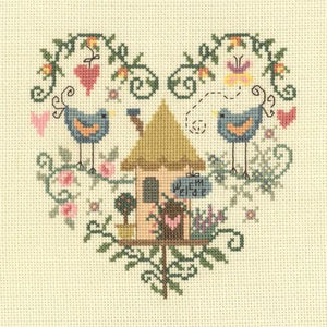 Birdhouse Love Cross Stitch Kit, Creative World of Crafts