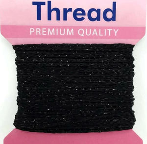 Black Lurex Metallic Thread - Black 10m - 1002\18