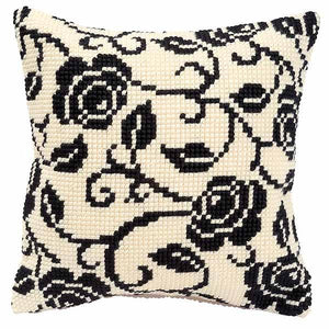 Blackwork Roses CROSS Stitch Tapestry Kit, Vervaco PN-0008740