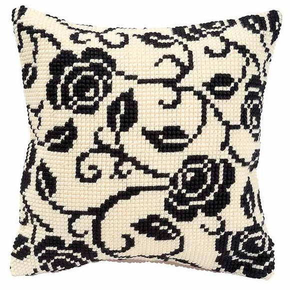 Blackwork Roses CROSS Stitch Tapestry Kit, Vervaco PN-0008740
