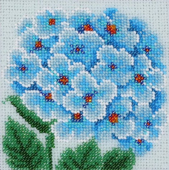 Bead Embroidery Kit Blue Hydrangea Bead Work Embroidery Kit VDV