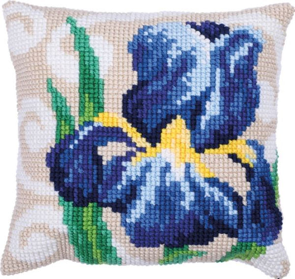 Blue Iris CROSS Stitch Tapestry Kit, Needleart World LH9-024