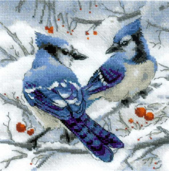 Blue Jays Cross Stitch Kit, Riolis R1925