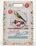 Bluetit Wool Felt Embroidery Kit, with Hoop, The Crafty Kit Company
