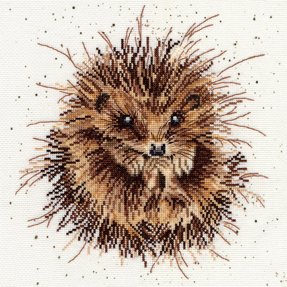 Cross Stitch Kit Awakening Hedgehog, Hannah Dale Wrendale Designs XHD15
