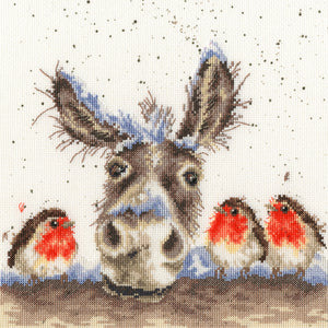 Christmas Donkey Cross Stitch Kit, Wrendale Designs, Bothy Threads XHD39