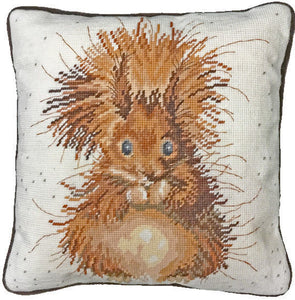 Nutcracker Squirrel, Tapestry Kit, Needlepoint Kit Bothy Threads THD14
