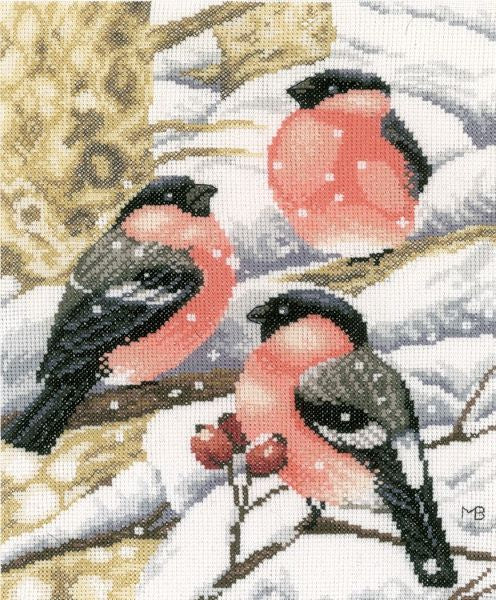 Bullfinches Cross Stitch Kit, Lanarte PN-0169675