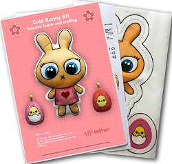 Pink Bunny Soft Toy Making Kit, DIY Fluffies
