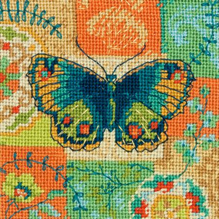Butterfly Pattern Tapestry Needlepoint Kit, Dimensions D71-07243
