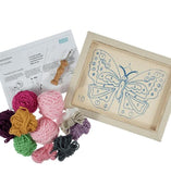 Butterfly Punch Needle Kit, Punch Needle Embroidery Kit, Trimits (with tool) GCK115