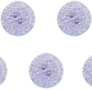 Pale Lilac Glitter Buttons, Mini Glitter Buttons 12mm, SET of 10