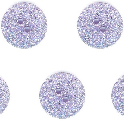Pale Lilac Glitter Buttons, Mini Glitter Buttons 12mm, SET of 10
