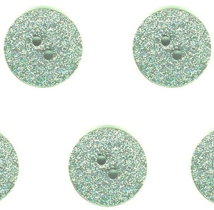 Green Glitter Buttons, Mini Glitter Buttons 12mm, SET of 10