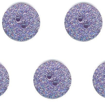 Purple Glitter Buttons, Mini Glitter Buttons 12mm, SET of 10