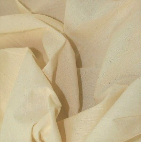 Calico Cotton Fabric, Natural Unbleached Calico Cotton -PER METER