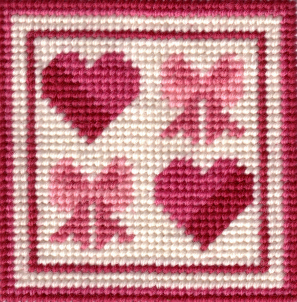 Beginners Tapestry Kit Needlepoint Kit, Candy Hearts and Bows