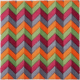 Chevron Bargello COUNTED Long Stitch Kit, Needlepoint, Anchor DCL001