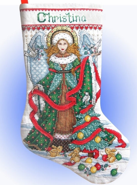 Christmas Angel Stocking Cross Stitch Kit, Design Works 5957