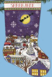 Christmas Eve Stocking Cross Stitch Kit, Design Works 5197