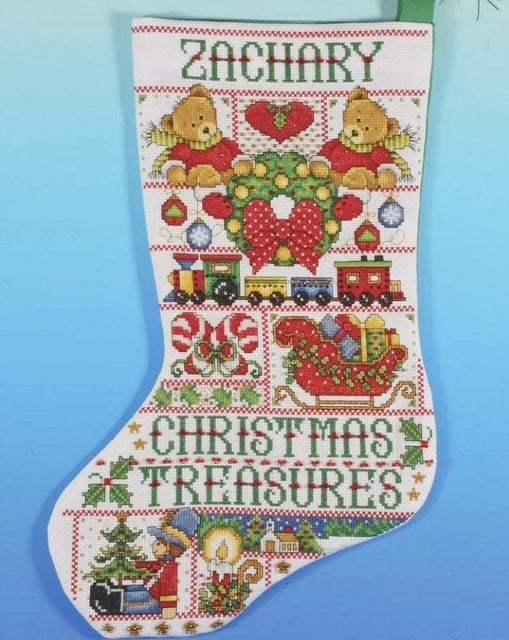 Christmas Treasures Stocking Cross Stitch Kit, Design Works 5960