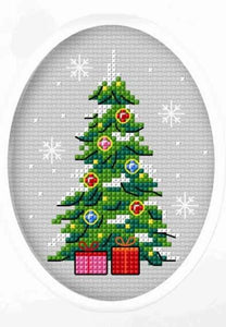 Christmas Tree Cross Stitch Christmas Card Kit, Orchidea ORC.6284