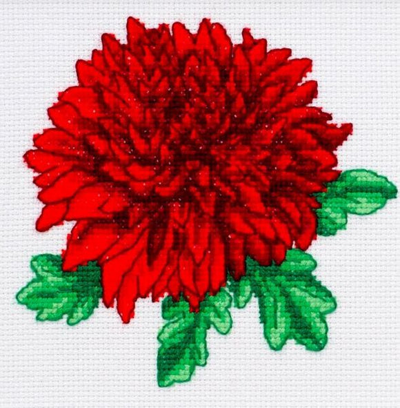 Chrysanthemum Cross Stitch Kit, VDV TM-0115