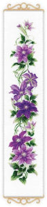 Clematis Cross Stitch Kit Banner, Riolis R1801