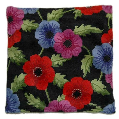 Tapestry Kit Anemones Cushion / Herb Pillow, Cleopatra's Needle