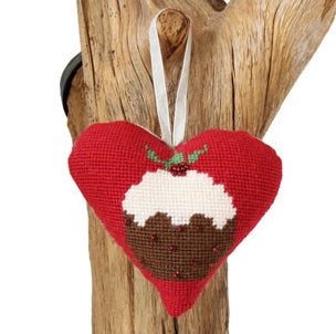Tapestry Kit Christmas Pudding Heart, Cleopatra's Needle