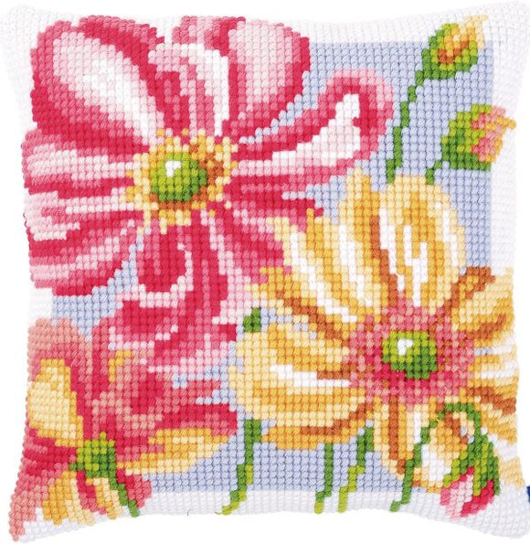Colourful Flowers CROSS Stitch Tapestry Kit, Vervaco PN-0154564