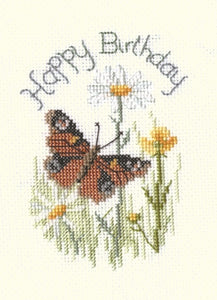 Cross Stitch Kit Butterfly Greeting Card, Counted Cross Stitch CDG24