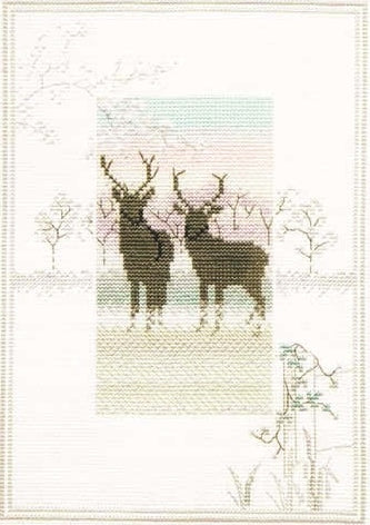 Cross Stitch Kit Frosty Deer, Counted Cross Stitch Kit Derwentwater