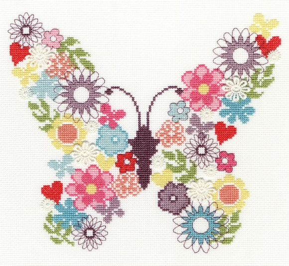 Butterfly Bouquet Cross Stitch Kit, Bothy Threads XB2